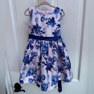 NWOT Nannette 3T Girls Pink & Blue Floral Tank Top Dress